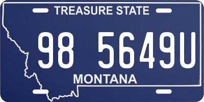 MT license plate 985649U