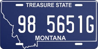 MT license plate 985651G