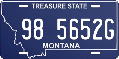 MT license plate 985652G