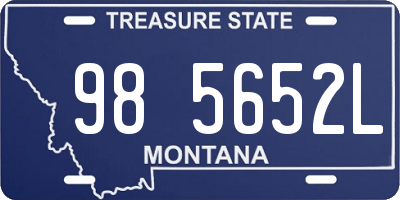 MT license plate 985652L