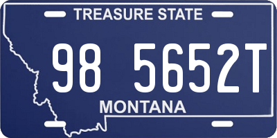 MT license plate 985652T