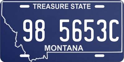 MT license plate 985653C