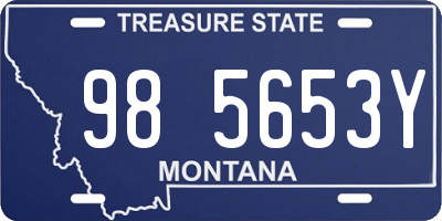 MT license plate 985653Y