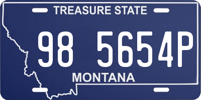 MT license plate 985654P