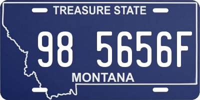 MT license plate 985656F