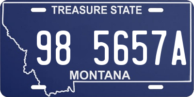 MT license plate 985657A