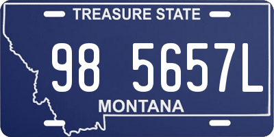 MT license plate 985657L
