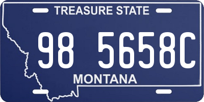 MT license plate 985658C