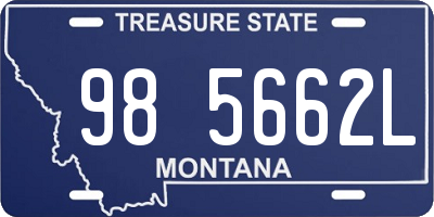 MT license plate 985662L