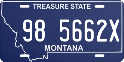 MT license plate 985662X