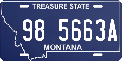 MT license plate 985663A