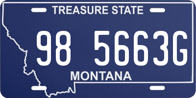MT license plate 985663G