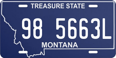 MT license plate 985663L