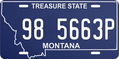 MT license plate 985663P