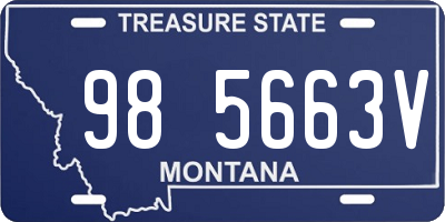 MT license plate 985663V