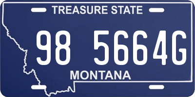 MT license plate 985664G