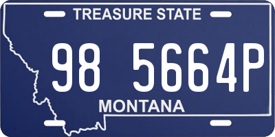 MT license plate 985664P