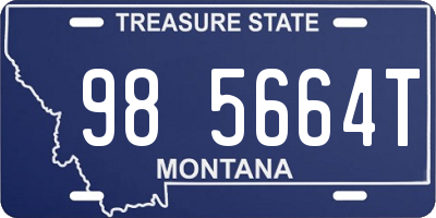 MT license plate 985664T