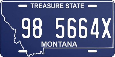 MT license plate 985664X