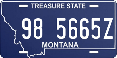MT license plate 985665Z