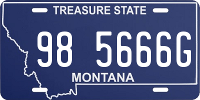 MT license plate 985666G