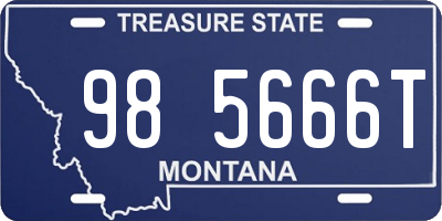 MT license plate 985666T