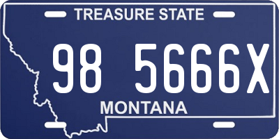 MT license plate 985666X
