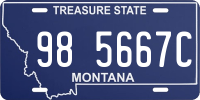 MT license plate 985667C