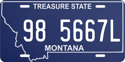 MT license plate 985667L