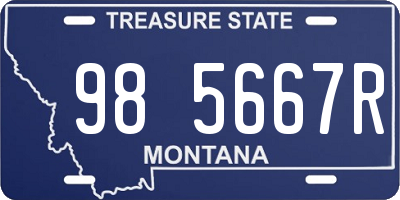 MT license plate 985667R