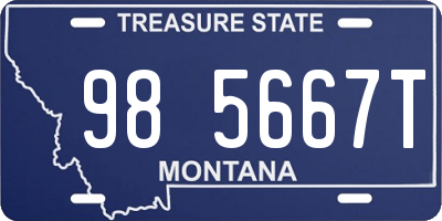 MT license plate 985667T