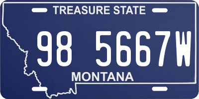 MT license plate 985667W
