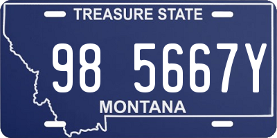 MT license plate 985667Y