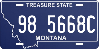 MT license plate 985668C