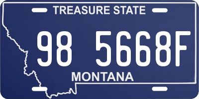 MT license plate 985668F