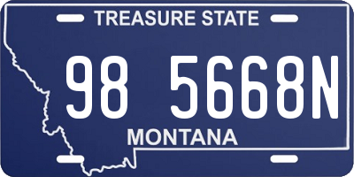 MT license plate 985668N