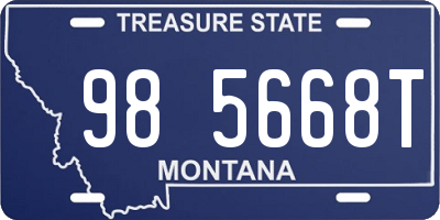 MT license plate 985668T