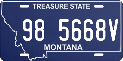 MT license plate 985668V