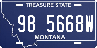 MT license plate 985668W