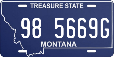MT license plate 985669G