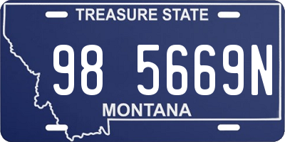 MT license plate 985669N