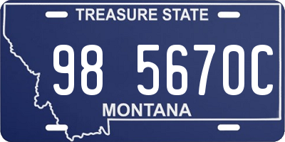 MT license plate 985670C
