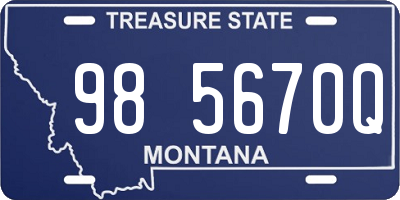 MT license plate 985670Q
