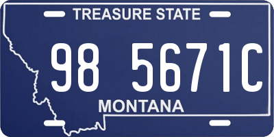 MT license plate 985671C