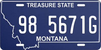 MT license plate 985671G