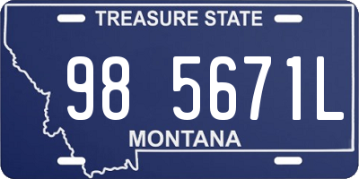 MT license plate 985671L