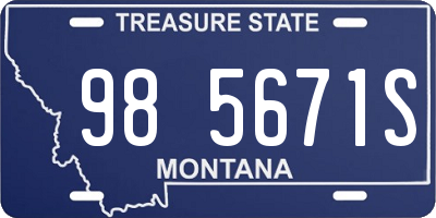 MT license plate 985671S