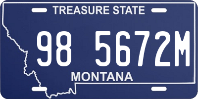 MT license plate 985672M