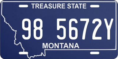 MT license plate 985672Y
