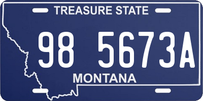 MT license plate 985673A